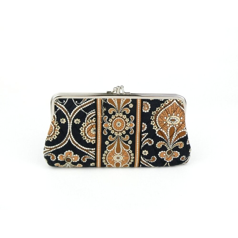 Vera Bradley Caffe Latte  Double Kisslock Wallet